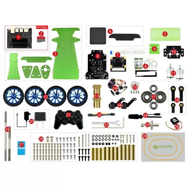 Buy Waveshare JetRacer AI Kit – AI Racing Robot with NVIDIA Jetson